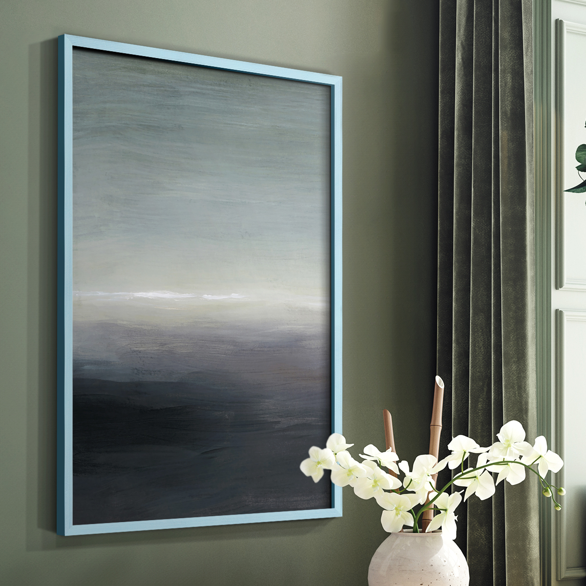 Windy Moor I Framed Print - Solid Wood in Single Picture Frame Solid Wood 2 Framed Print