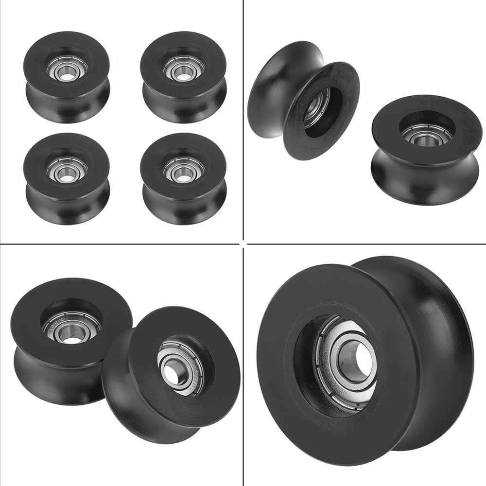 LYUMO 4pcs 0840UU U Type UGroove Pulley Roller Guide Wheel 8x40x20.7mm , Utype Pulley, Guide
