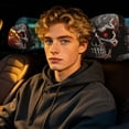 thumbnail image 4 of Headrest Cover Cartoon Universal Double Printed Cartoon Headrest Covers for Trip Daily Commuting Home Trick Party Fall Event Racing Driving, 4 of 7