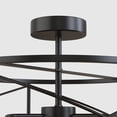 thumbnail image 6 of YANSUN 13.4"(W) 3-Light Matte Black Farmhouse Semi-Flush Mount Ceiling Light, Retro Industrial Drum Cage Light for Bedroom, Hallway, 6 of 6