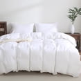 thumbnail image 6 of 100% Pure Linen Duvet Cover with Button Closure and Corner Ties Soft & Breathable - White King/Cal King, 6 of 7