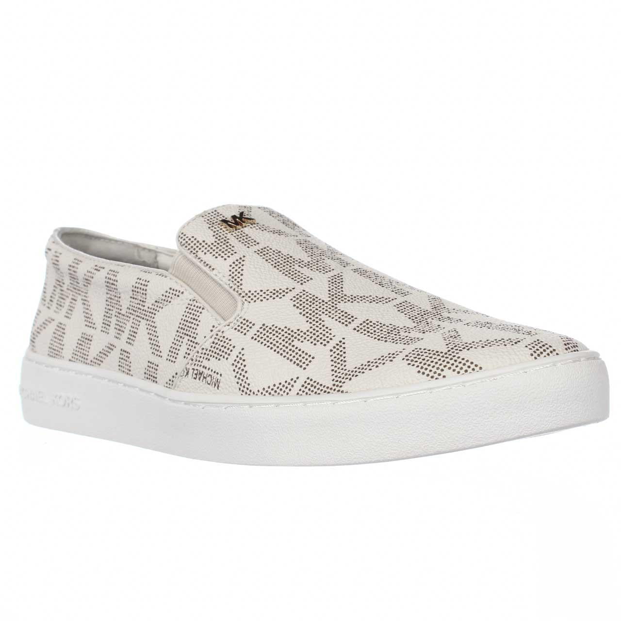 Pre-owned Michael Kors Women's Wilma Trainer Sneakers Shoes Pale Gold Multi  | ModeSens