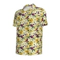 thumbnail image 3 of Daiia Lilies Flowers Pattern Men’s Polo Shirts,Solid Deck Shirt,Classic Fit, Breathable Cotton Polo for Casual and Sport Wear-3X-Large, 3 of 9