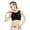 Black, variant on Girls Or Junior Women's Solid Mesh yoga sports bra