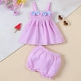 thumbnail image 2 of eczipvz 9 Month Baby Girl Clothes Girl Clothes Romper Shorts Set Floral Summer Outfits Cute Baby Clothes Girl Pink,0-3 Months, 2 of 3