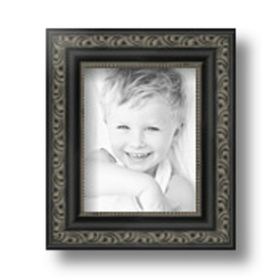 ArtToFrames 4" x 5" Antique Black Picture Frame, 4x5 inch Black Wood Poster Frame (WOM-5106)