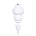 thumbnail image 1 of Vickerman N150611DMV 14 Pouces Ornement Finial Blanc Mat avec UV Foré, 1 of 3