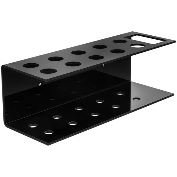 NUOLUX 1 Set Acrylic Rectangular Pen Holder For Office Desk Organization Holding Rack For Pen 11.8x3.3x3.1in