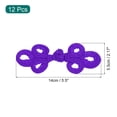 thumbnail image 2 of Uxcell 12 Pairs Chinese Knots Frog Buttons  Dark Purple Sewing Buttons Fasteners, 2 of 7