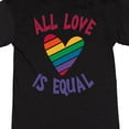 thumbnail image 2 of Pride All Love Is Equal Crew Neck Short Sleeve Women's Black T-shirt
-Medium, 2 of 2