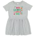 thumbnail image 3 of Inktastic My Auntie Loves Me Girls Girls Toddler Dress, 3 of 5