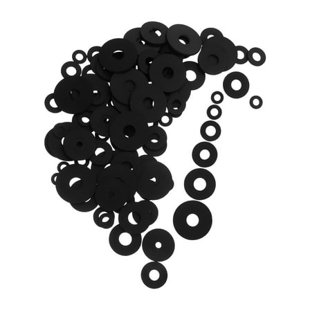 Rubber Washers for Home Appliances Vibration Dampening Anti-slip Black 120pcs
