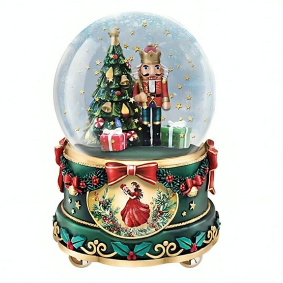 The Bradford Exchange Nutcracker Glitter Globe Collection Issue #1 Musical Christmas Glitter Globe With Art of Clara Handpainted & Handcrafted Holiday Decor 5.75-inches