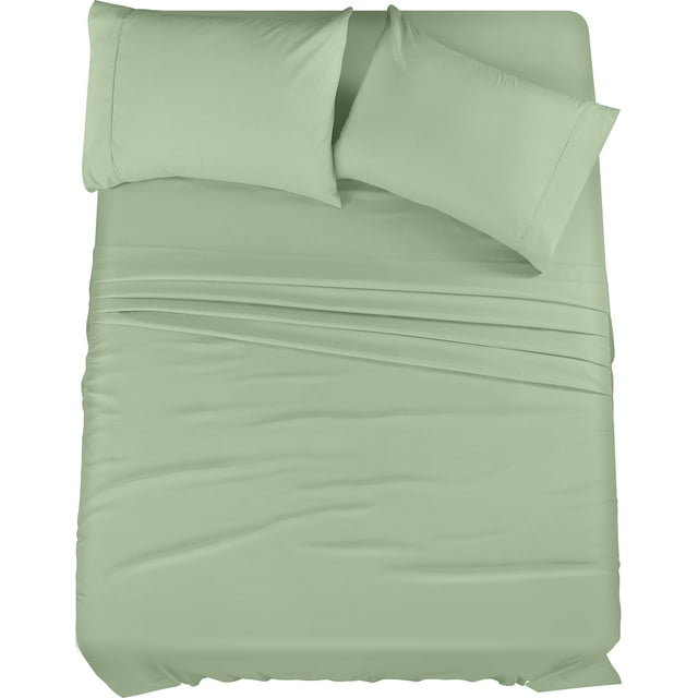 Juego de sábanas Utopia Bedding Queen de microfibra cepillada, 4 piezas