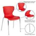 thumbnail image 2 of Flash Furniture Lowell Contemporary Design Red Plastic Stack Chair, 2 of 10