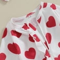 thumbnail image 5 of Bagilaanoe Newborn Baby Girl Valentines Day Clothes Footies Jumpsuit Heart Print Long Sleeve Bodysuit + Headband 3M 6M Infant Zipped One Piece Romper, 5 of 8