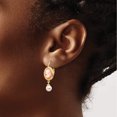 thumbnail image 3 of Sterling Silver Cheryl M Rh-P Gold-Plated Sim. Pearl Resin Cz Cameo Earring (28 X 11) Made In China qcm308, 3 of 5