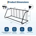 thumbnail image 2 of Single Side 6 Bike Floor Rack 110 Inch Length Freestanding  Parking Stand In Ground Grid Design for Garages Streets Yards and Bike Events Heavy Duty Storage (Black, Single Side 6 Bike), 2 of 7