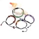 thumbnail image 4 of Granjero Gordo Pulsera de cuentas hecha a mano, pulsera de cristal de piedra natural de colores rectangular tejida a mano, rojo, 4 of 5