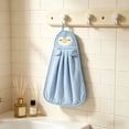 thumbnail image 4 of Iumwxz Absorbent Hand Towel Hanging Loop Quick Drying Washcloth for Kitchen Bathroom Reusable Soft Multi-Purpose Dishcloth Face Cloth Gym Lightweight Blue, 4 of 6