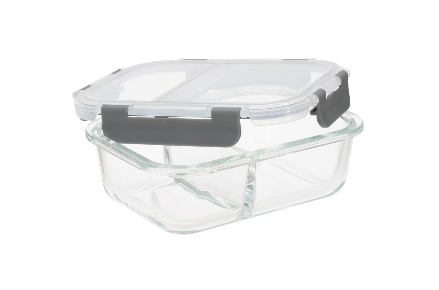 MS DIVIDED RECTANGLE GLASS CONTAINER 1360ML, Volume - 1360ml