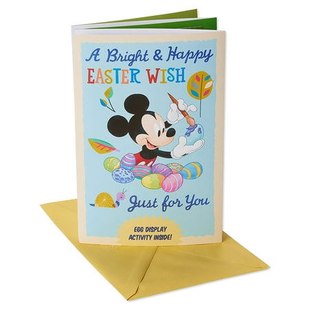 American Greetings Mickey Mouse Easter Card with Foil