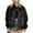 Black, variant on Women Faux Leather Jackets Bomber Casual Zip Moto Biker Coat