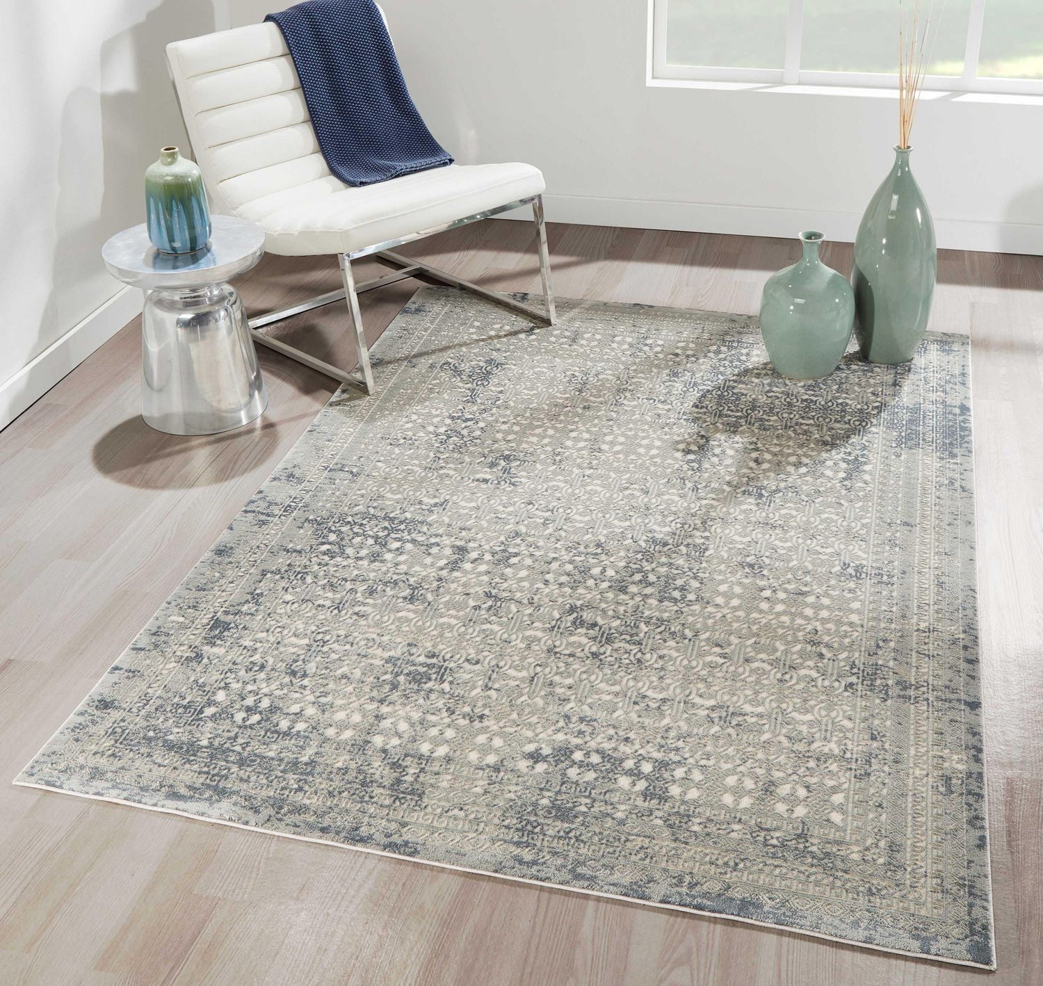 ECARPET Mabel 8'11" x 12'6" Traditional Area Rug for Living Room, Bedroom, Dining Room, Entrance, Hallway and More.