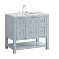 thumbnail image 6 of James Martin Vanities 36" Single Vanity, Whitewashed Oak w/ 3 CM Carrara White Marble Top, 6 of 7