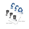 Colored Sorting Stickers Luxshiny Waste Sorting Stickers Multi Color PVC Reminding Garbage ...