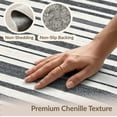 thumbnail image 6 of ODIKA 8'x10' Washable Area Rug Durable, Non-Slip Striped Welcome Door Doormat Alternating Band Stripe for Living Room, Under Sectional, Family, 6 of 7