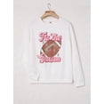 thumbnail image 3 of Mommy and Me Matching Outfits Football Rugby Letter Embroidered Sweatshirt Long Sleeve Pullover Top, 3 of 10