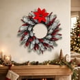 thumbnail image 2 of Dmlowu Christmas Wreath for Front Door, Artificial Wreaths for Front Door Wall Window, Christmas Decorations Indoor Ourdoor, 2 of 8