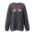 thumbnail image 3 of Blusa de manga larga suelta con estampado de moda para mujer, blusas informales con cuello redondo, sudaderas con capucha Pompotops  FGAJ4400, 3 of 4
