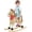 Beige, variant on muzi Kids Plush Ride-On Rocking Horse Toy Cowboy Rocker with Fun Realistic Sounds for Child 3-6 Years Old, Brown