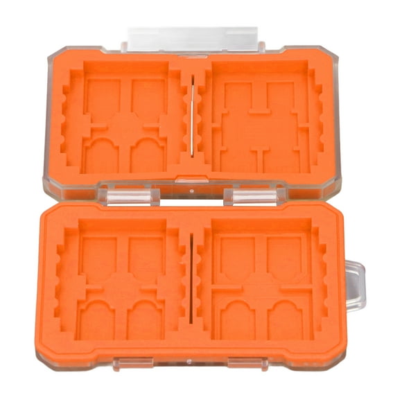 Memory Card Holder Organizer Water Resistant Anti Shock for 4 Type B 4 Type A Memory Cards 12 Memory Card 5 SIM Cards
