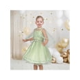 thumbnail image 4 of Sunny Fashion Flower Girls Dress Tulle Spaghetti Strap Pearl Ruffle Hem Wedding Bridesmaid Green 4 Years, 4 of 8