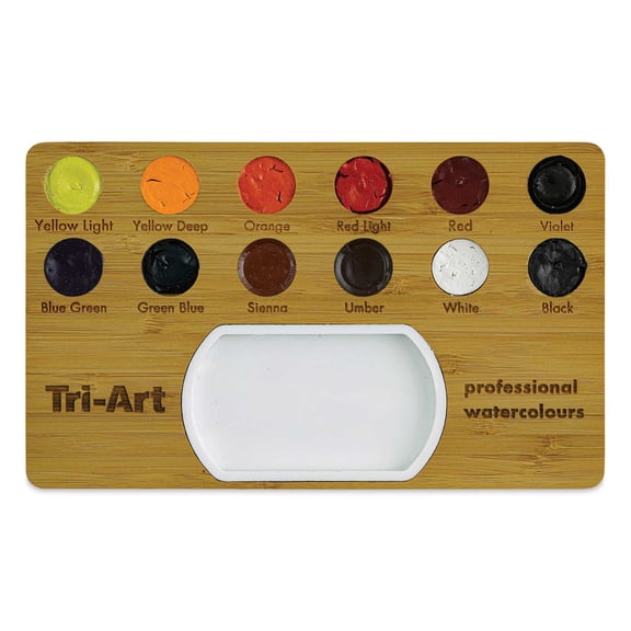 Tri-Art Bamboo Watercolor Set - Set of 12