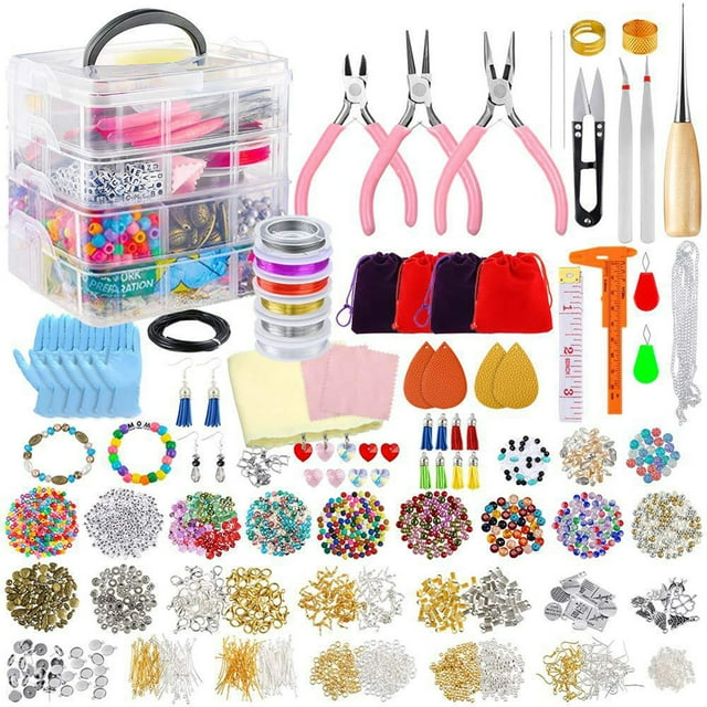 Gonyscag Kit de Fabricación de Pulseras de Cuentas Juego de Encantos de Cuentas de Letras de Pony de Acrílico DIY Colorido con Herramientas para Hacer Joyas para Pulseras