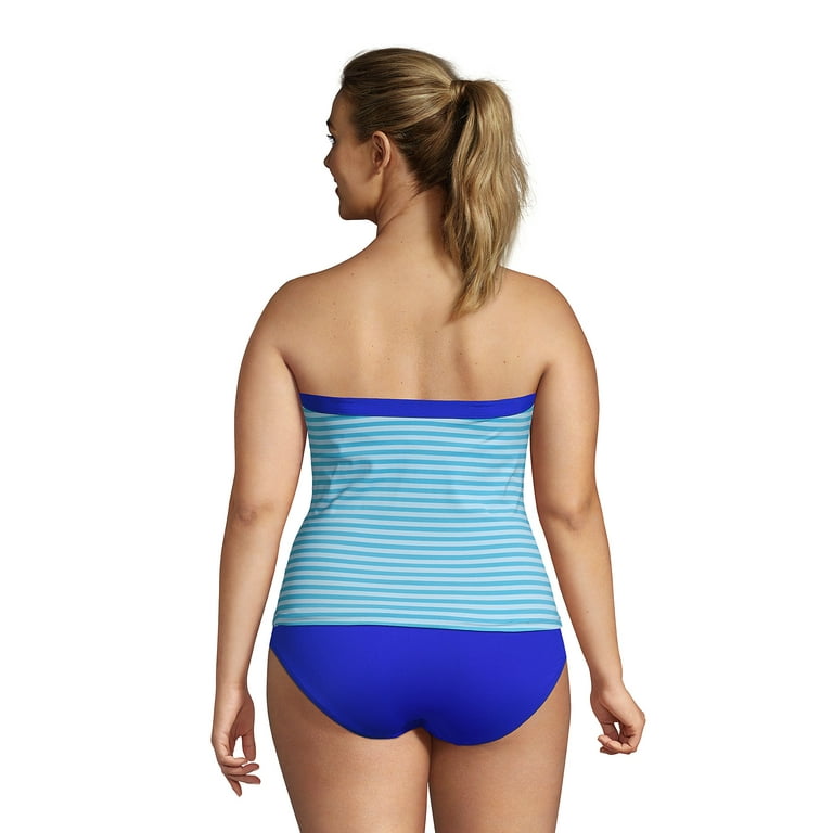 Lands' End Women's Plus Size Chlorine Resistant Bandeau Tankini