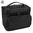 thumbnail image 2 of Luxtrada Large Professional Cosmetic Case Makeup Bag Storage Handle Organizer Travel Kit (Black), 2 of 9