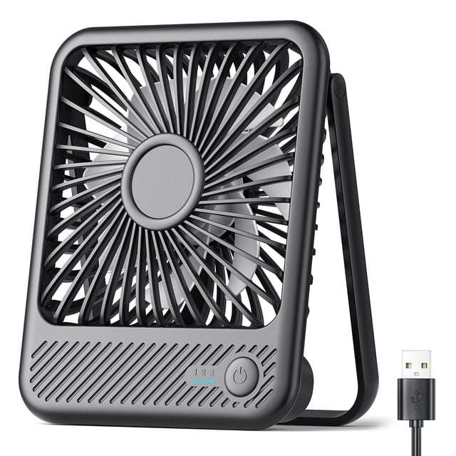 Ventilador de escritorio USB Koonie Strong Wind, ultrasilencioso, 3 velocidades, 5 pulgadas