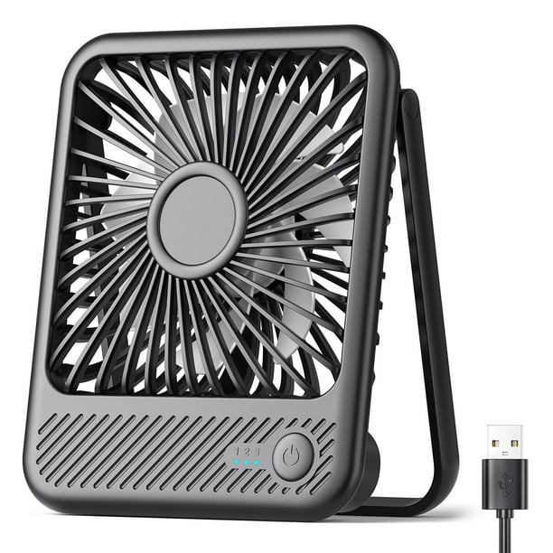 Ventilador de escritorio USB Koonie Strong Wind, ultrasilencioso, 3 velocidades, 5 pulgadas
