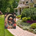 thumbnail image 6 of 12x18 inch Double-Sided Garden Flags Banners Vibrant Outdoor Decor for House Patio Outdoor Mushroom and Crescent Moon, 6 of 6