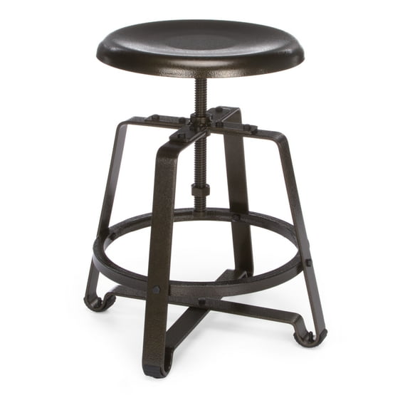 OFM Model 921 Small Stool, Dark Vein Metal Seat , Frame