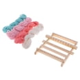 thumbnail image 1 of AMLESO 8Pcs Traditional DIY Wooden Handloom Machine Weaving Knitting Loom Tools Set, 1 of 8
