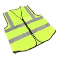 thumbnail image 2 of Chaleco reflectante de seguridad Múltiples bolsillos Chaleco de seguridad frontal con cremallera impermeable de alta visibilidad para Guardian Green, 2 of 12