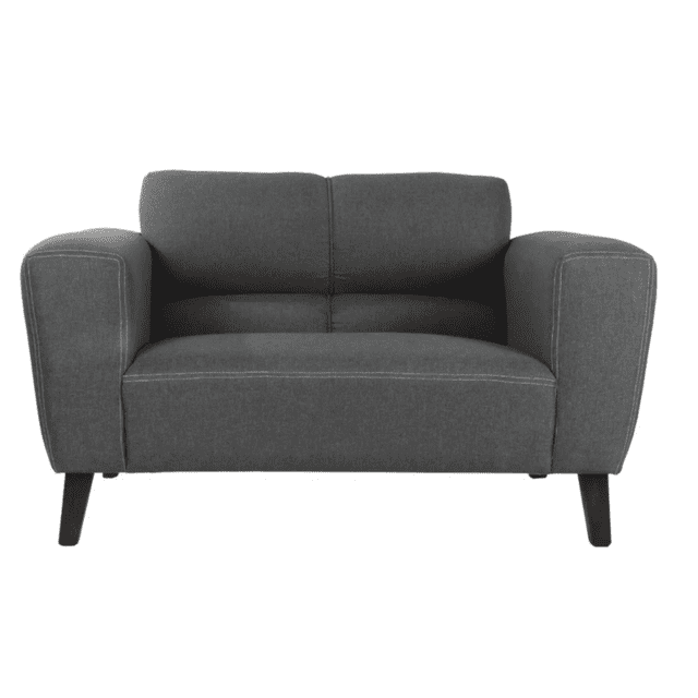 Love Seat Siberia Lino Gris Salas Modernas Minimalistas Lounge Sillones DIMOBELER Siberia