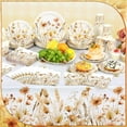 thumbnail image 4 of Fall Wildflower Party Decoration Supplies Brown Floral Paper Plates Napkins Cups Butterfly Flower Tablecloth for Autumn Thanksgiving Birthday Wedding, 4 of 4