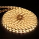 thumbnail image 2 of Tira de luces LED de alta calidad CA 220V 5050SMD 60LEDs/m lámpara blanca cálida Flexible para exteriores cinta LED impermeable con enchufe de alimentación de la UE, 2 of 4